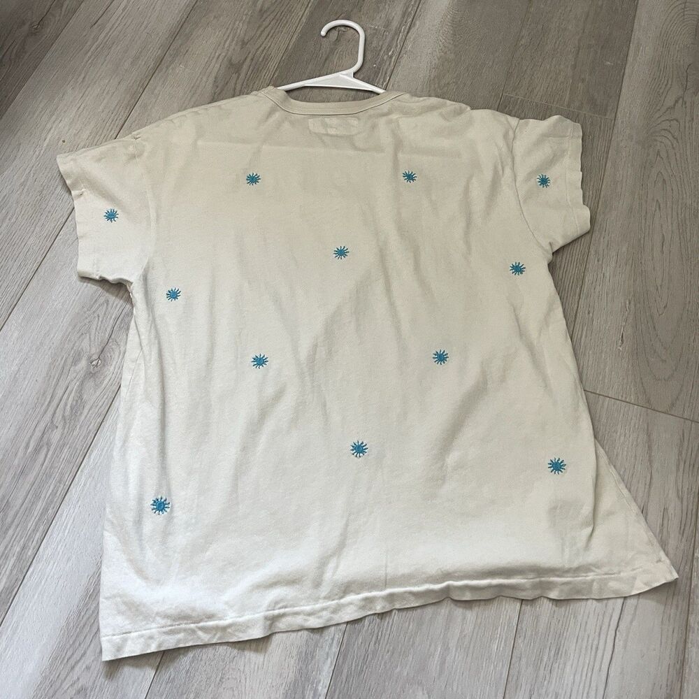 The Great Tshirt embroidered wishweed boxy crew womens Cream (xsmall) minimalist - Picture 4 of 7